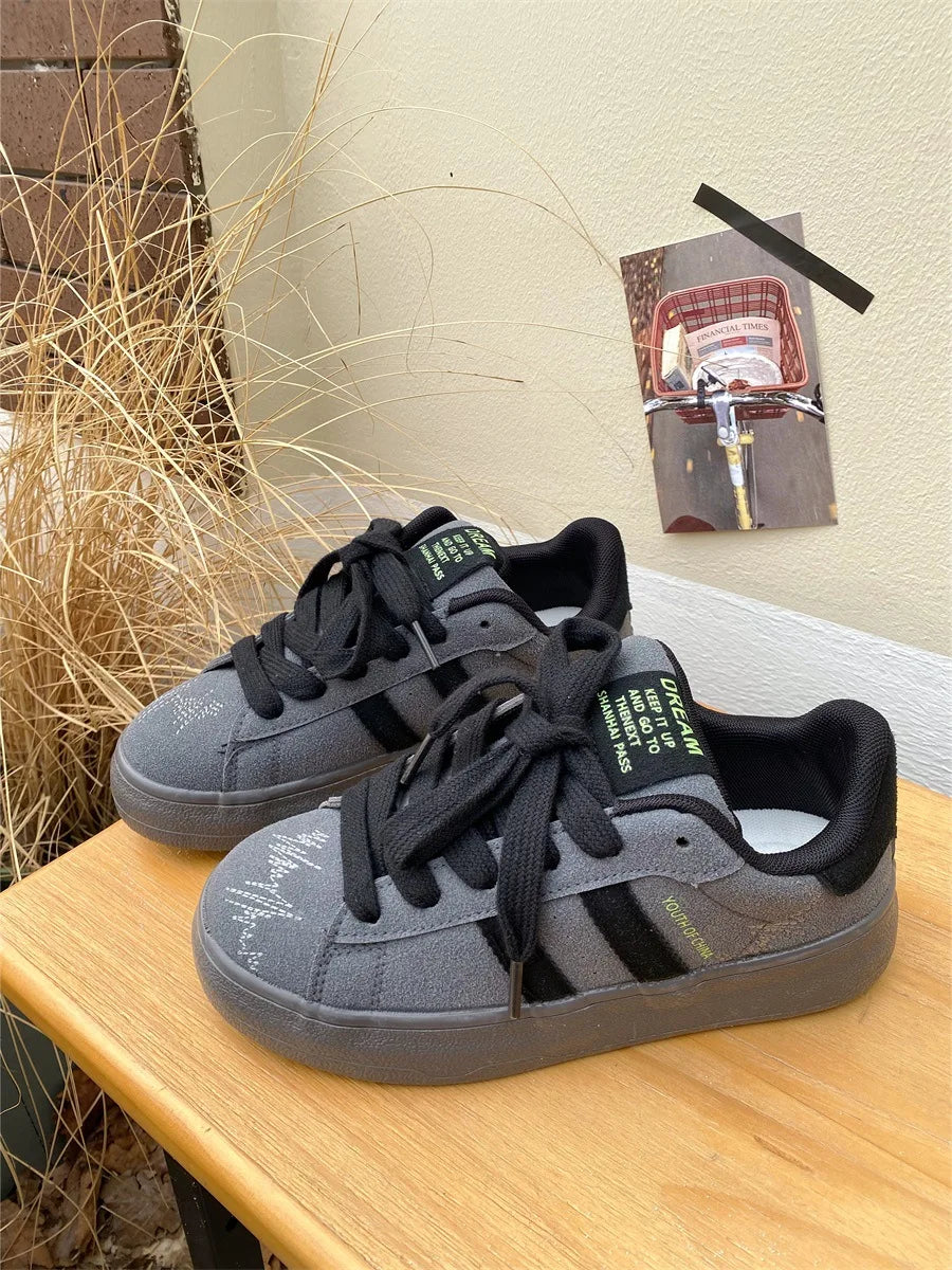 Women's Shoes 2025 Spring New Platforms Sneakers Breathable White Shoes Comfortable Casual Flats Non Slip Vulcanized Shoes