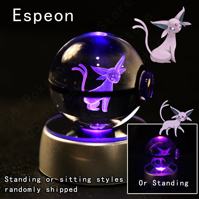 Veilleuse Pokémon 3D - Cristal de Collection (Pikachu/Gengar)