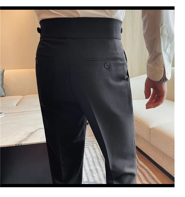Pantalon Slim Homme Business Uni Noir