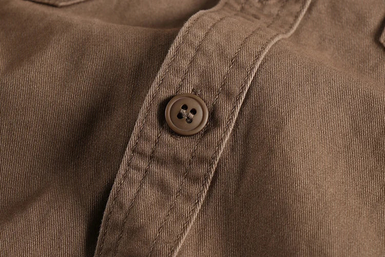 Chemise ML Cargo Coton Retro Japonais