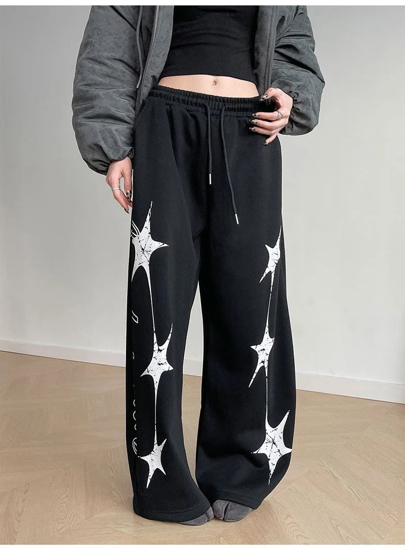 Jogging Streetwear Étoiles Lettres Femme