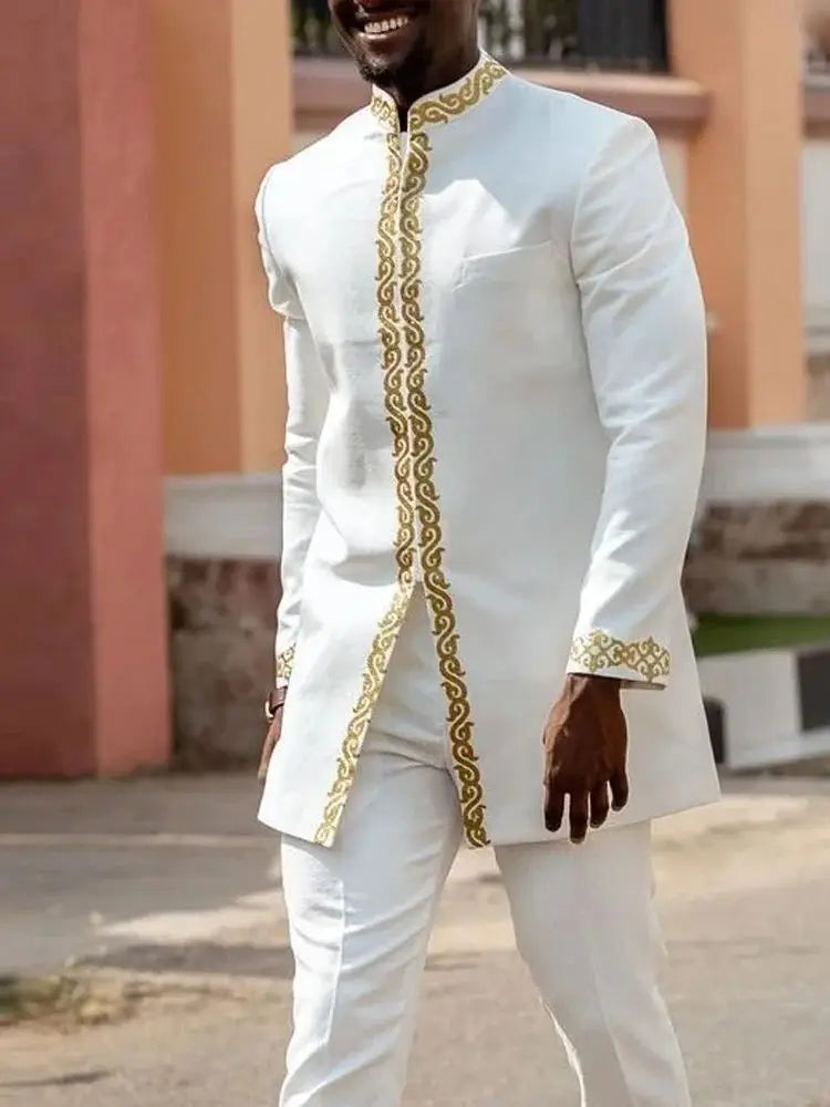 Ensemble Kaftan Africain Brode 2 Pieces