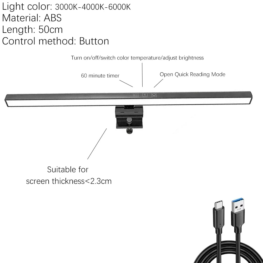 Barre Lumineuse Moniteur PC RGB Protection Yeux
