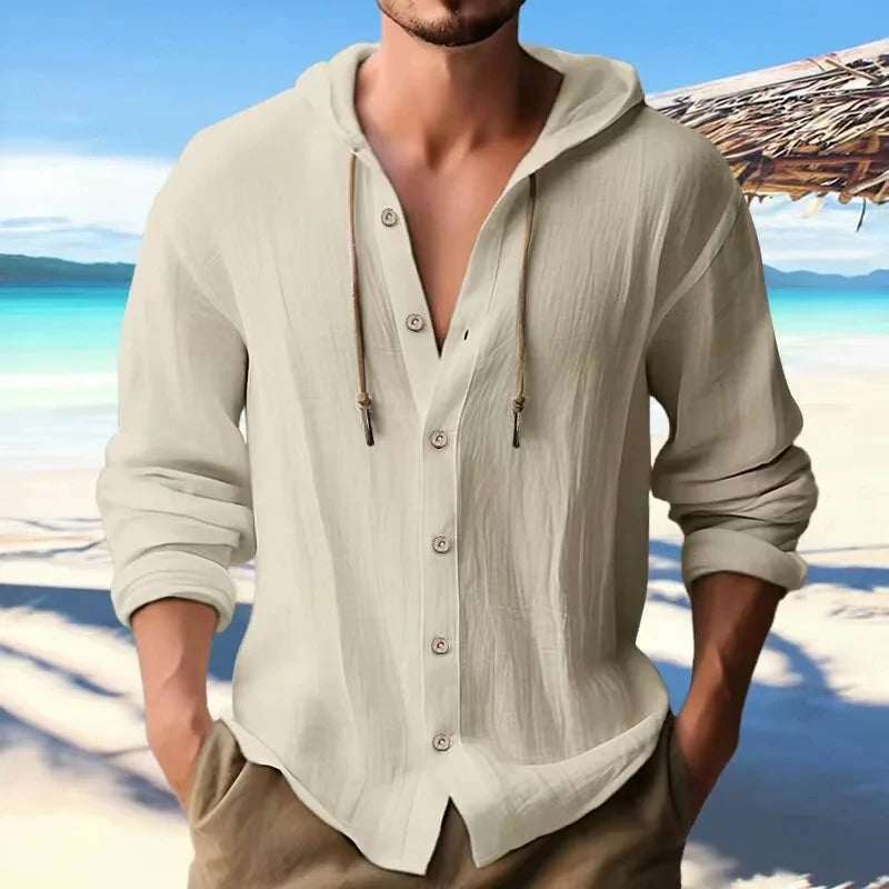 Chemise Cardigan Lin Coton ML Loose