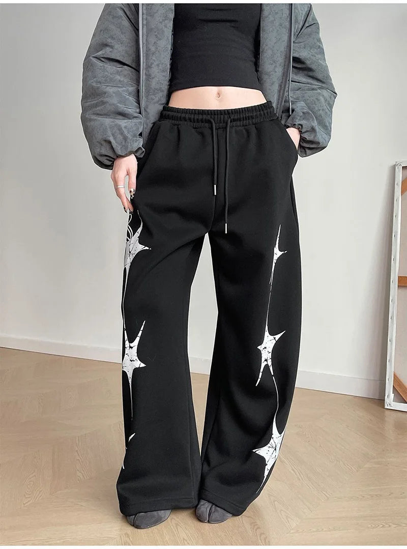 Jogging Streetwear Étoiles Lettres Femme