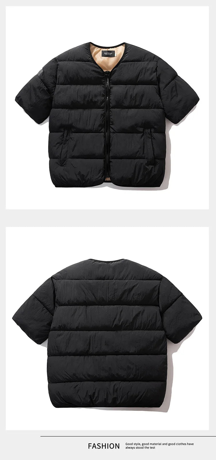 Korean Fashion Vests Warm Men and Women Half-sleeved Vest Jackets Winter Fashion Couple Cotton-Padded Vest Coats Warm Waistcoats