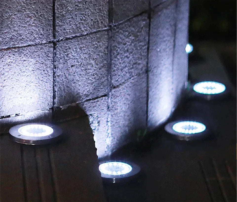 Lampe Solaire Disque LED Extérieur Jardin