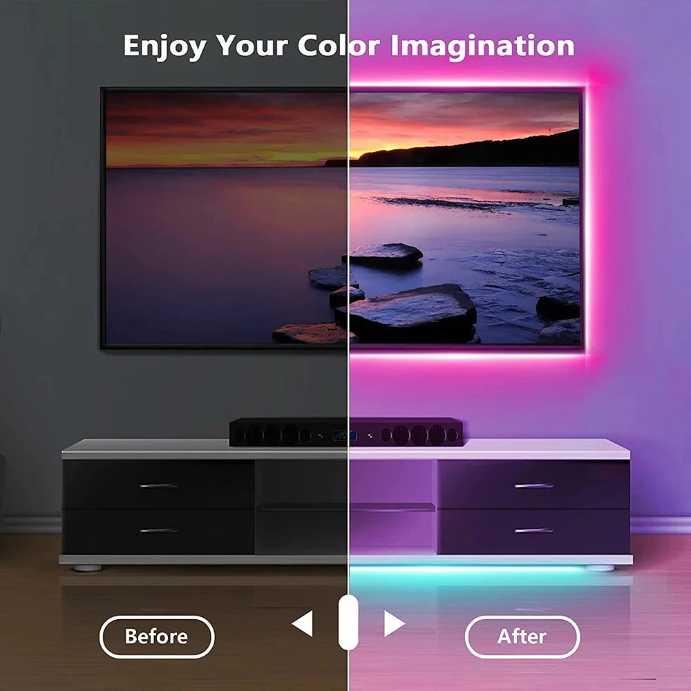 Ruban LED 5050 RGB App Bluetooth Déco