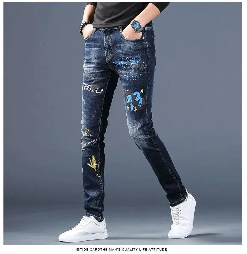 Jean Brode Patches Harajuku Slim Korean
