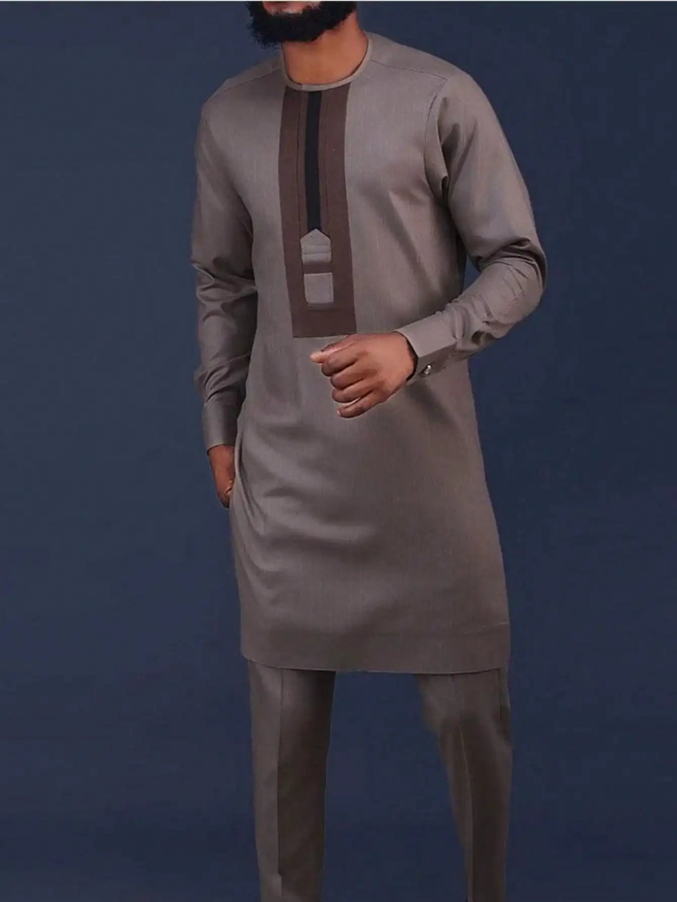 Ensemble Kaftan Africain Brode 2 Pieces