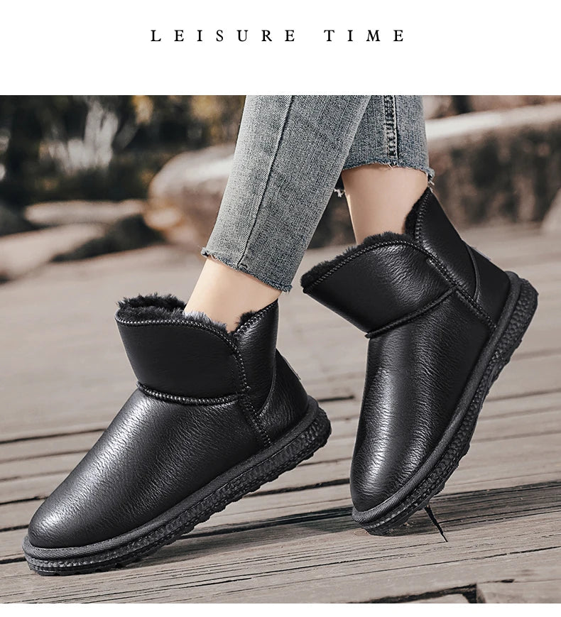 Casual Sneaker Loafers Ankle Boots Sports and Leisure Boots Winter Men Platform Sports Shoes Snow Boots Round Toe Non-slip  New