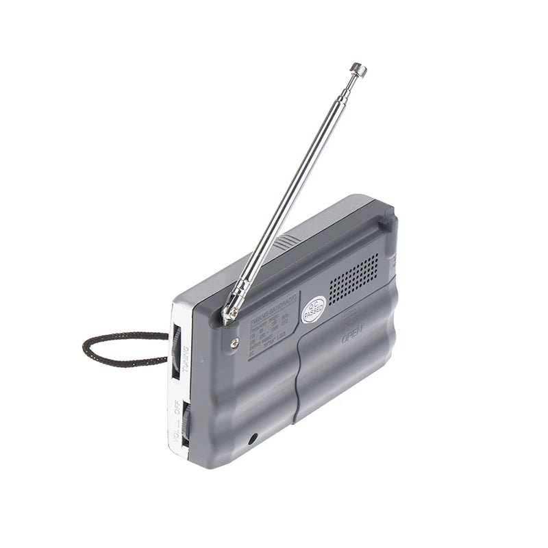 【TO】1PC Portable Mini Radio Handheld Dual Band SW/AM/FM Music Player Speaker with Telescopic Antenna Indoor/Outdoor Radio Stereo