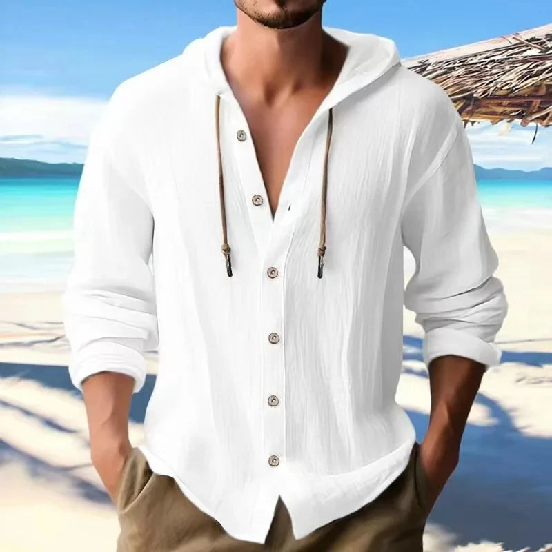 Chemise Cardigan Lin Coton ML Loose