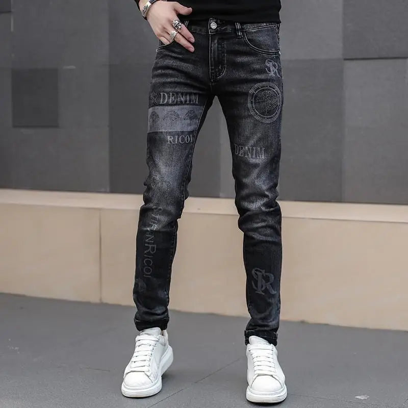 Jean Brode Patches Harajuku Slim Korean