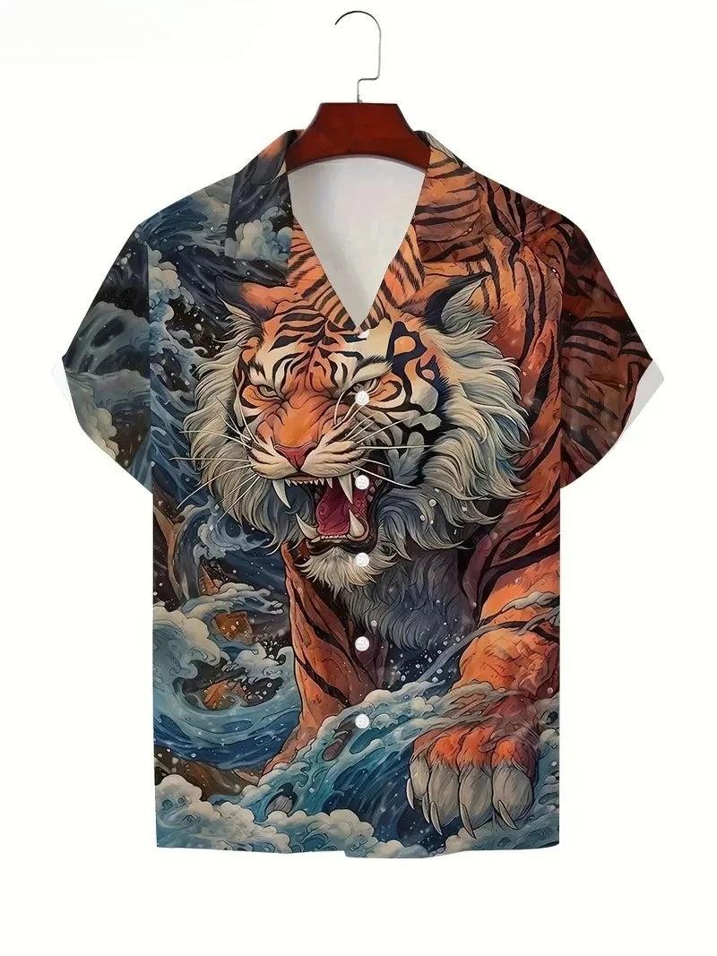 Chemise MC 3D Animaux Cartoon Quick-Dry