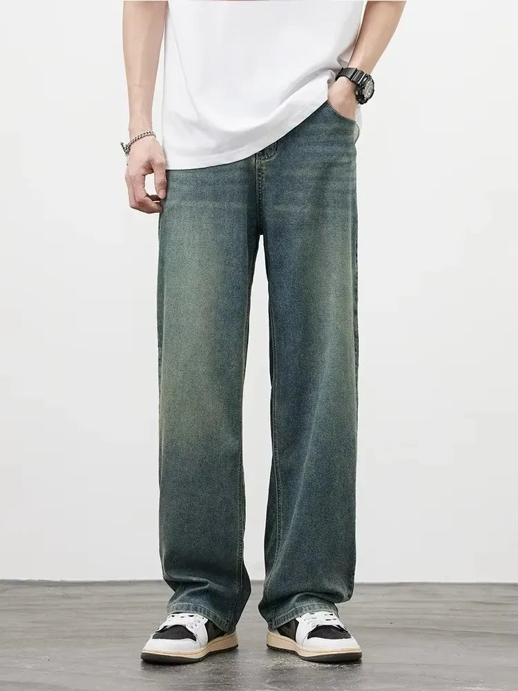 Jean Homme Wide Leg Old Blue Washed