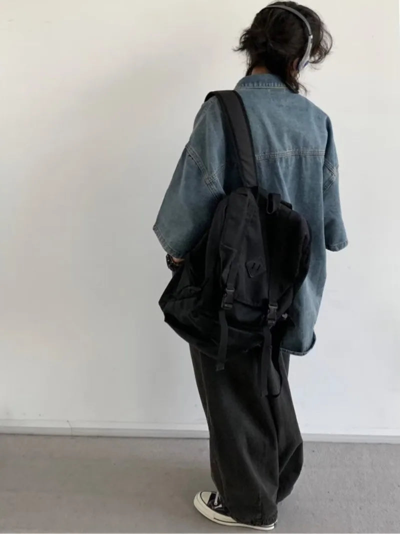 Ensemble Denim Harajuku Chemise Jean Retro