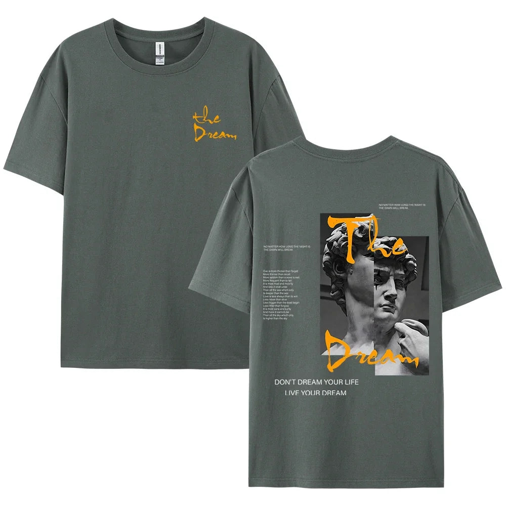 T-shirt Coton Streetwear "Live Your Dream"