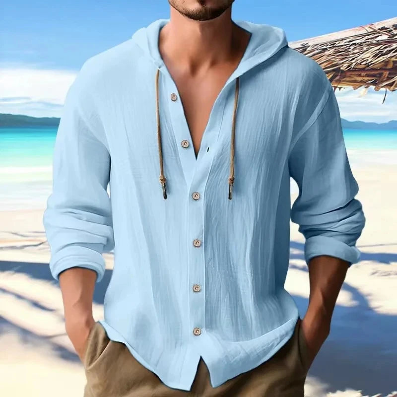 Chemise Cardigan Lin Coton ML Loose
