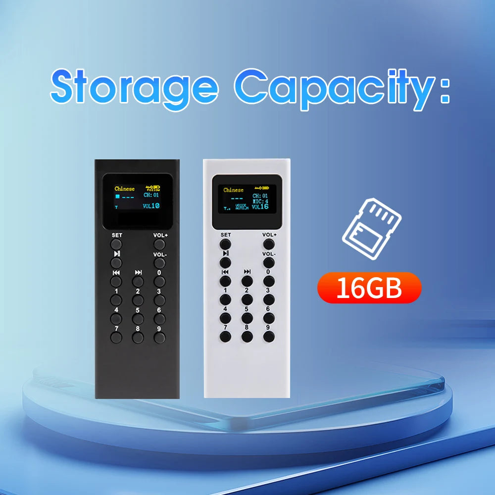 16GB Audio Guide System Museum Tourism Scenic Spot Audio Guide MP3 Player Different Languages Audio Guide