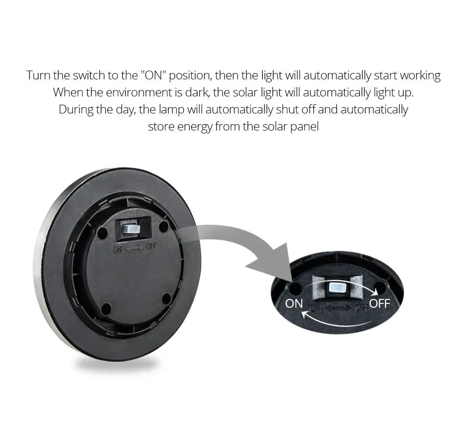 Lampe Solaire Disque LED Extérieur Jardin