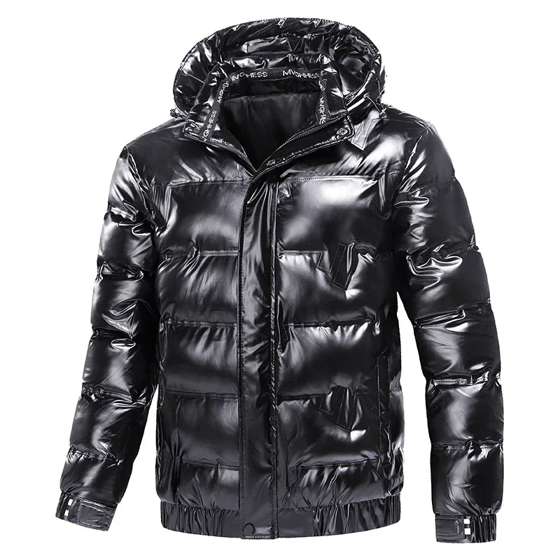 Parka Homme Brillant Impermeable Hiver