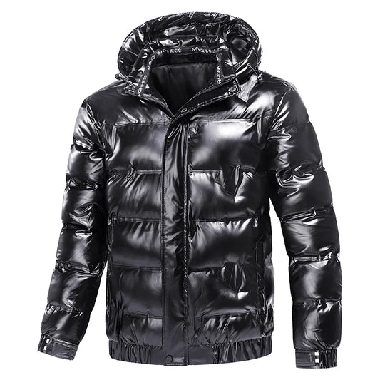Parka Homme Brillant Impermeable Hiver