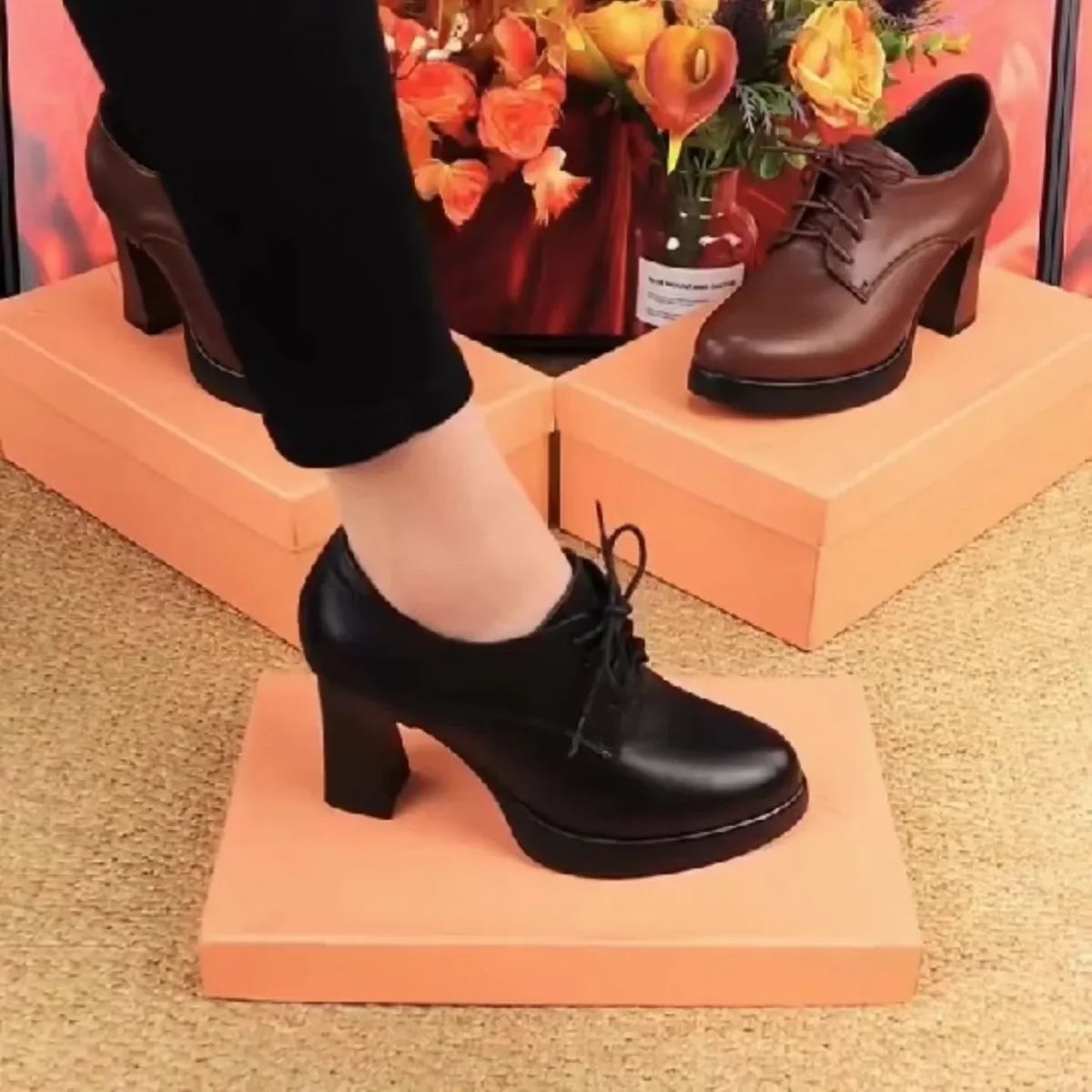 zapatos de mujer women fashion round toe high quality patent leather lace up shoes lady casual anti skid comfort shoes b677