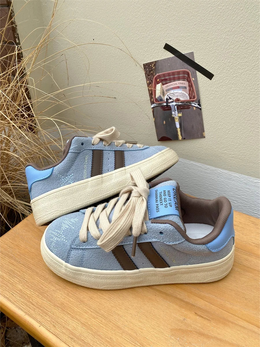 Women's Shoes 2025 Spring New Platforms Sneakers Breathable White Shoes Comfortable Casual Flats Non Slip Vulcanized Shoes