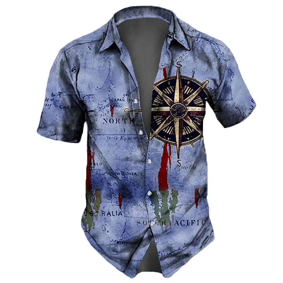 Chemise MC Hawaiian Nautique 3D Retro