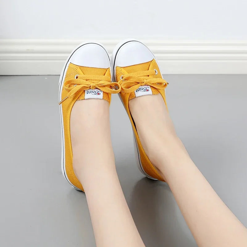 2023Sneakers Shoes for Women Zapatillas Mujer Solid Sapatilha Feminina Zapatilla Tenis Feminino Lace-up White Chaussures Plates