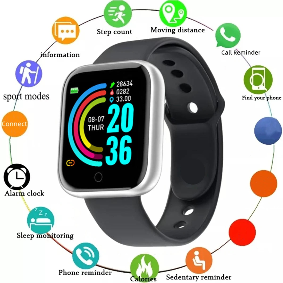 Smartwatch NexDeal S9 - Tracker Fitness & Notifications