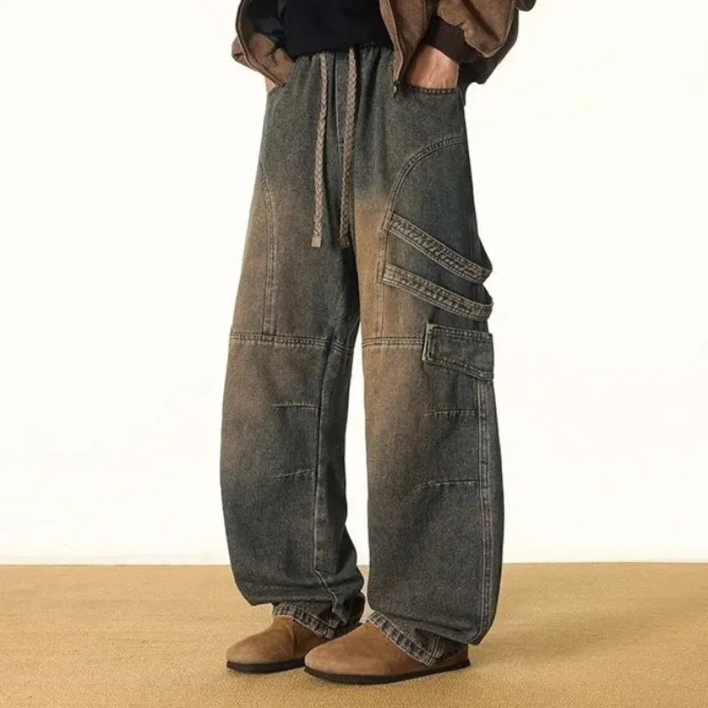 Jean Baggy Y2K Gothic Hip-Hop Taille Haute