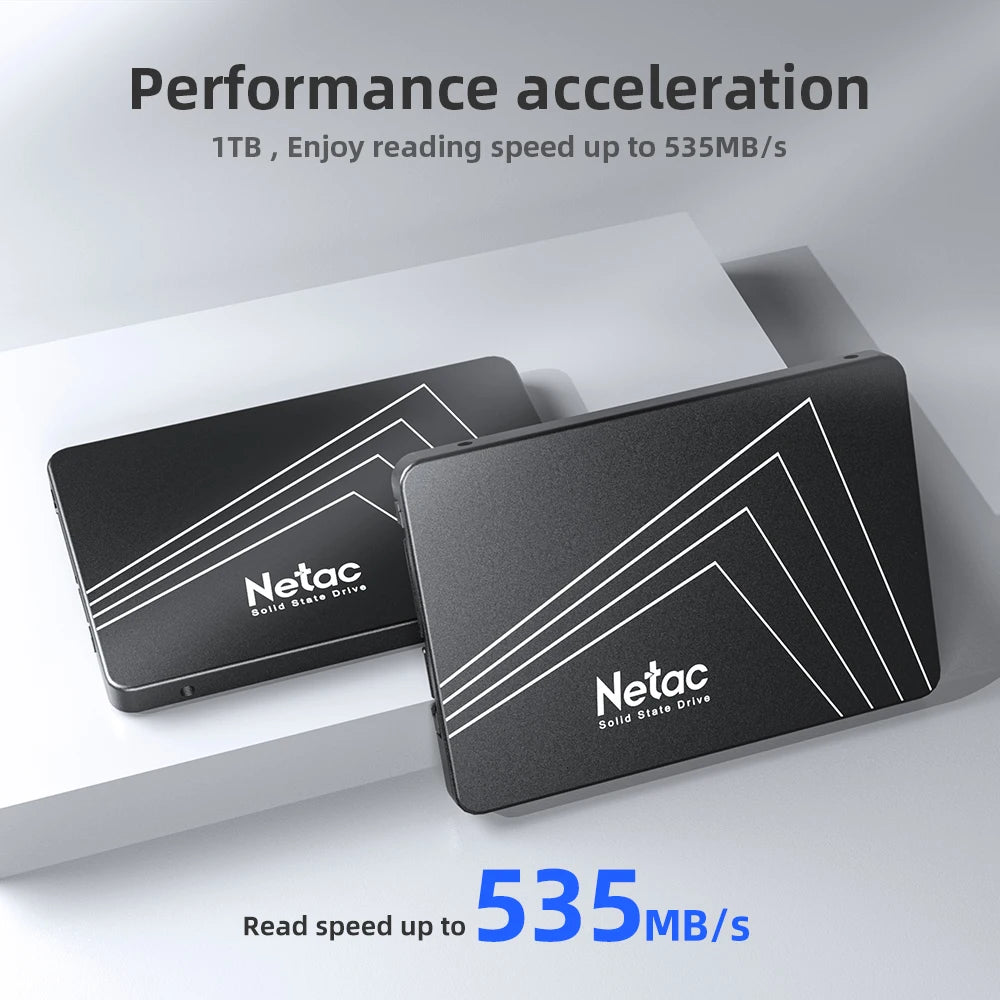 Netac 2.5'' SATA SSD 128gb 256gb 512gb 1tb 2tb 4tb Hard Drive Internal SATA3 Solid State Drive for PC