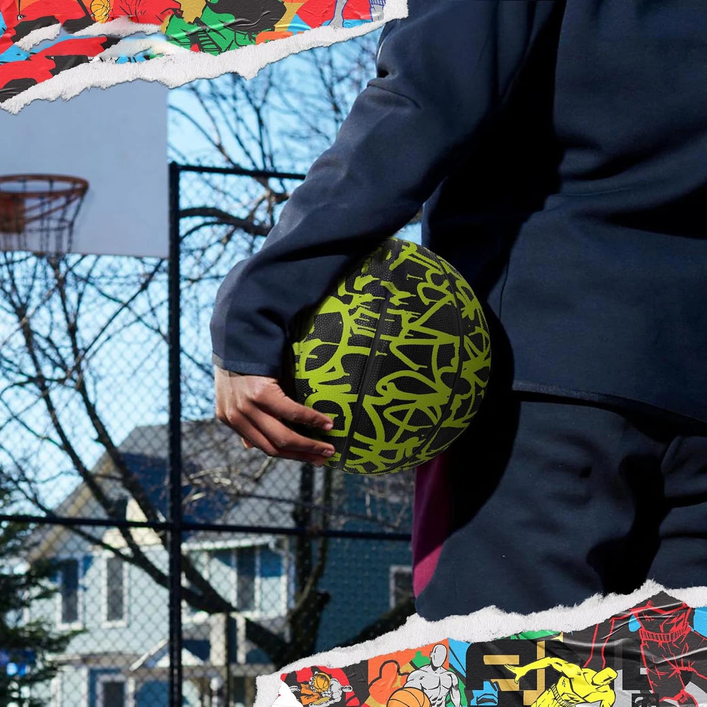 Ballon de Basket "Midnight Teal" - Grip Ciment & Parquet
