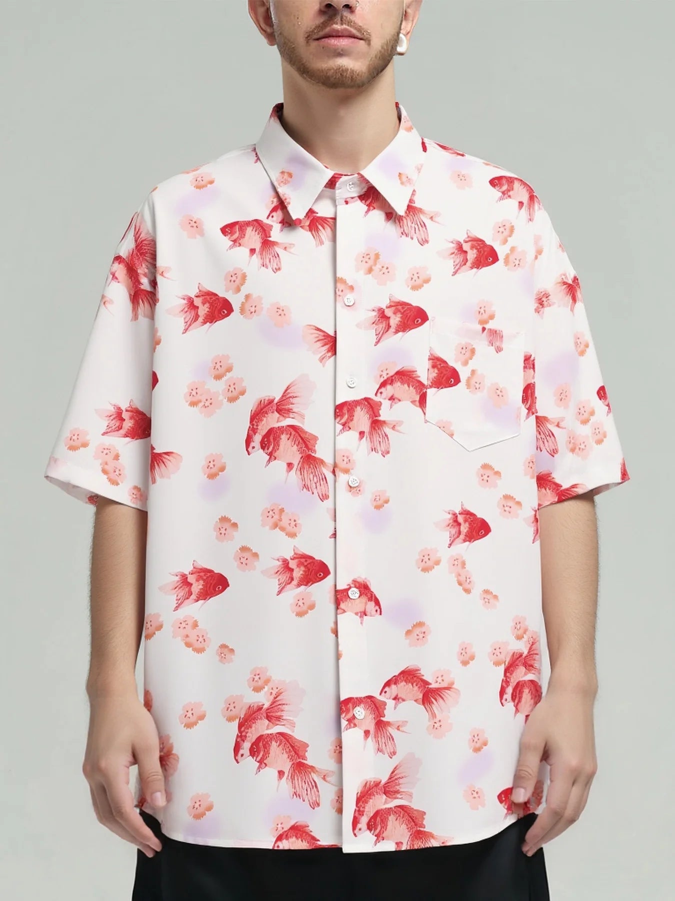 Chemise MC Poisson Dore Hawaiian Loose