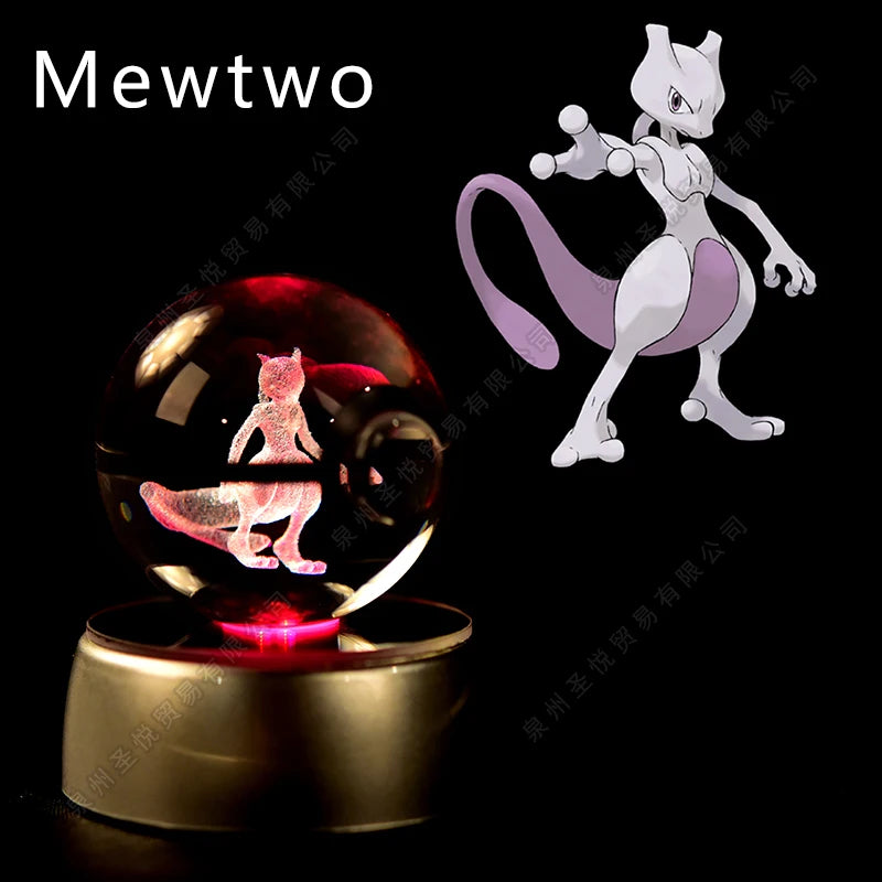 Veilleuse Pokémon 3D - Cristal de Collection (Pikachu/Gengar)