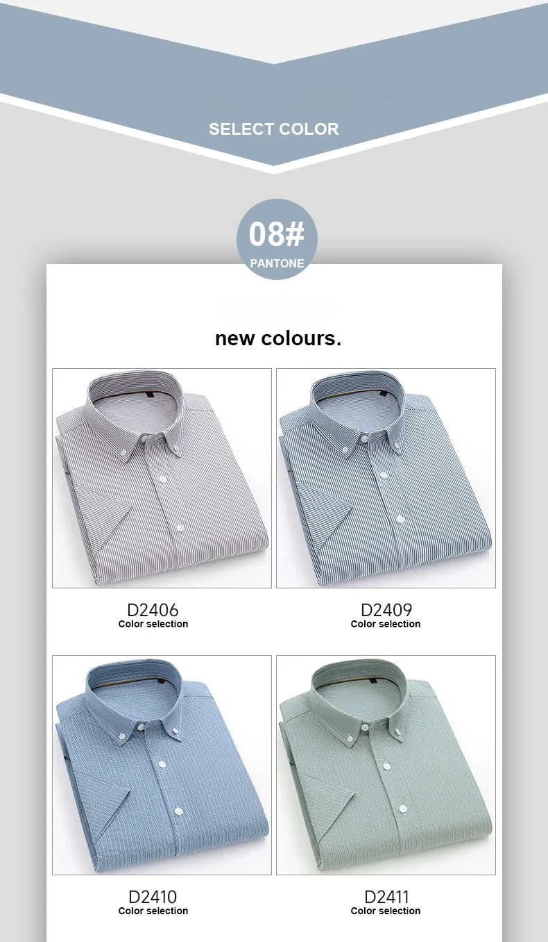 Chemise MC Coton Slim Fit Korean