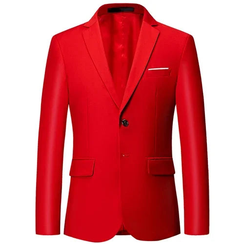 Blazer Homme Uni Mariage Casual Luxe