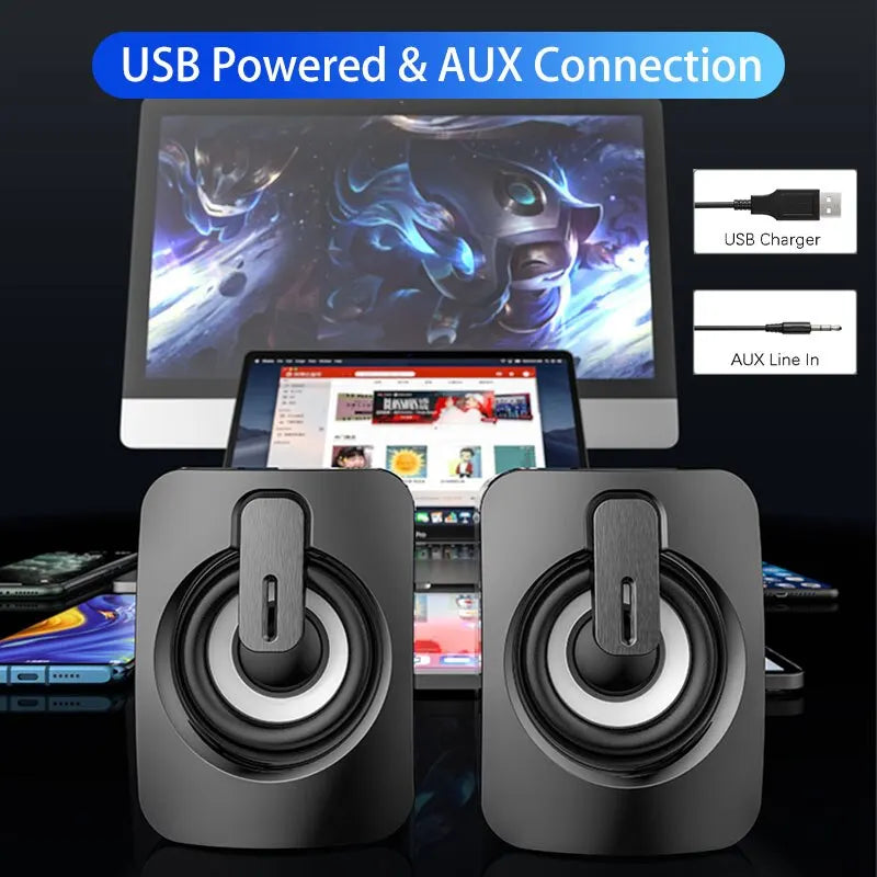 PC Speaker For Desktop Computer Laptops Caixa De Som Bluetooth Portable Sound Box Music USB wired Mini Speakers Column Acoustics