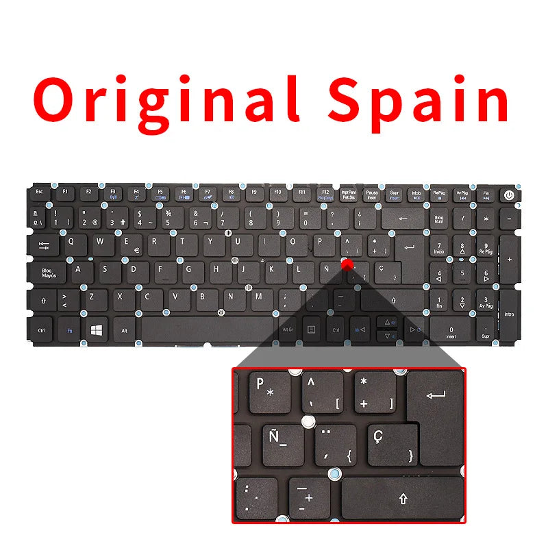"RU/US/SP/BR Laptop Keyboard FOR Acer Aspire E5-573 E5-573T E5-573TG E5-573G E5-722 E15 E5-582P 507H 56AV 507H 54G6 F5-572 "