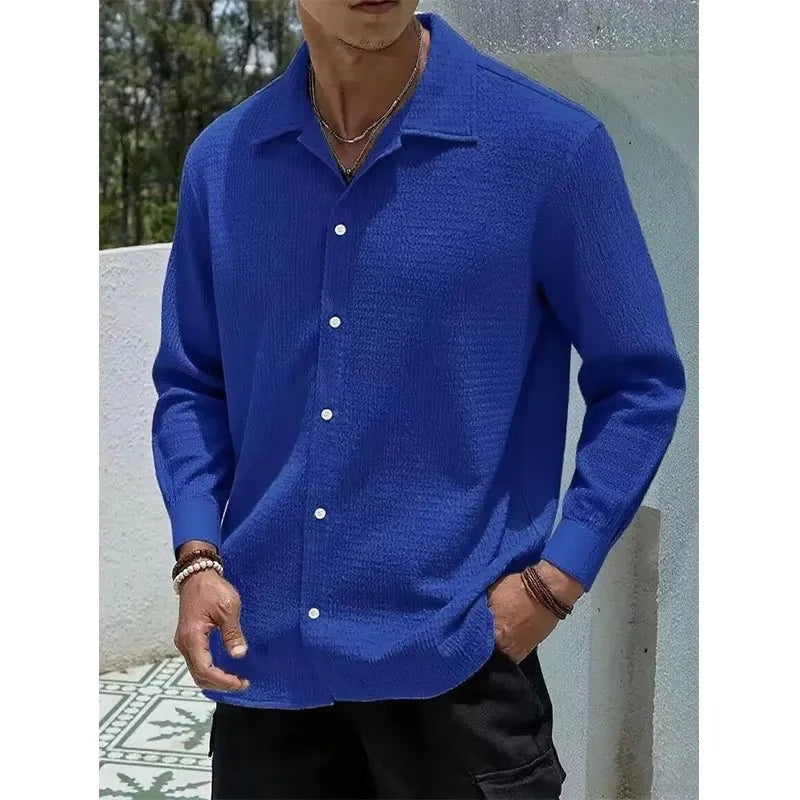 Chemise ML Homme Baggy Hip-Hop M-4XL