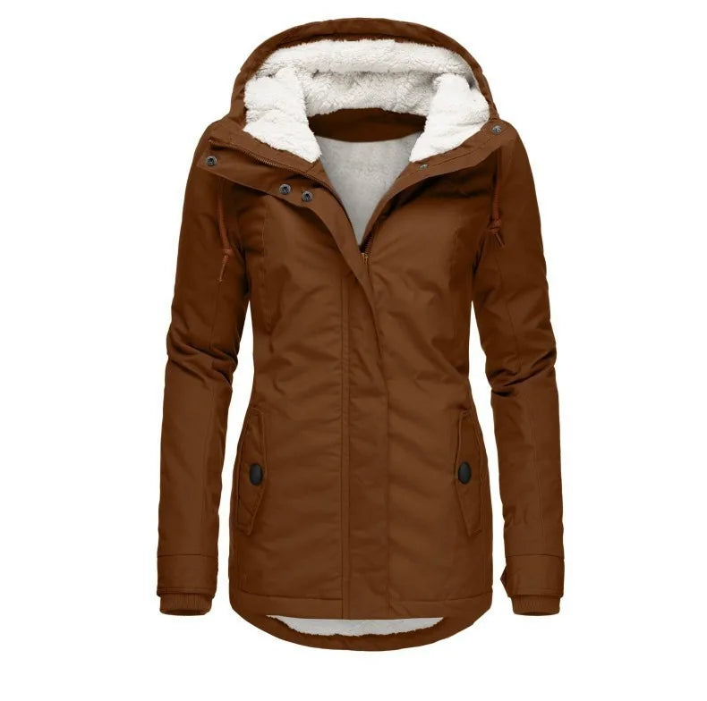 Parka Femme Mi-Longue UZZDSS Plush