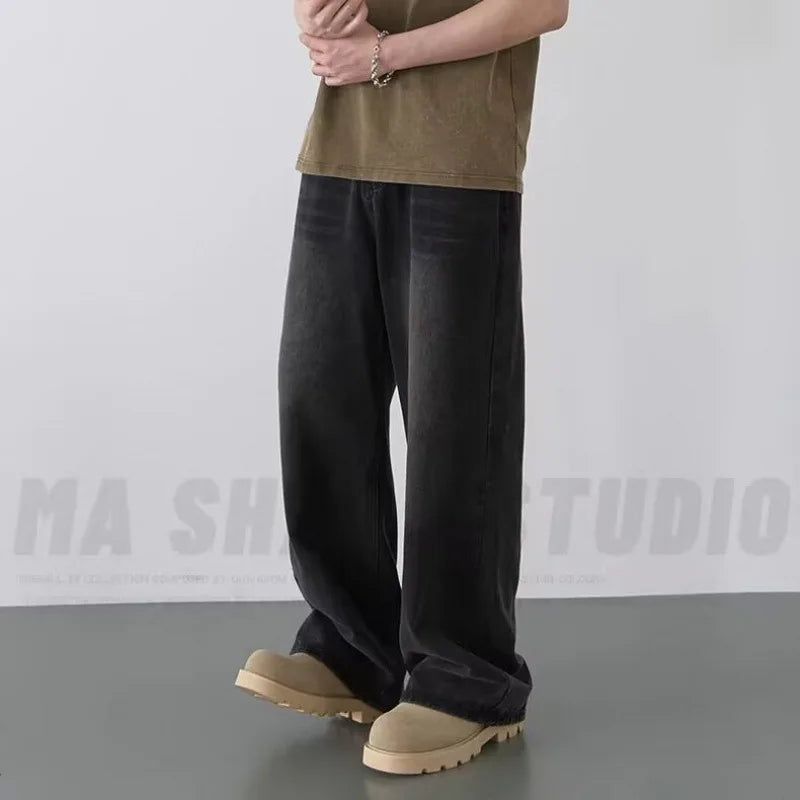 Jean Homme Wide Leg Old Blue Washed