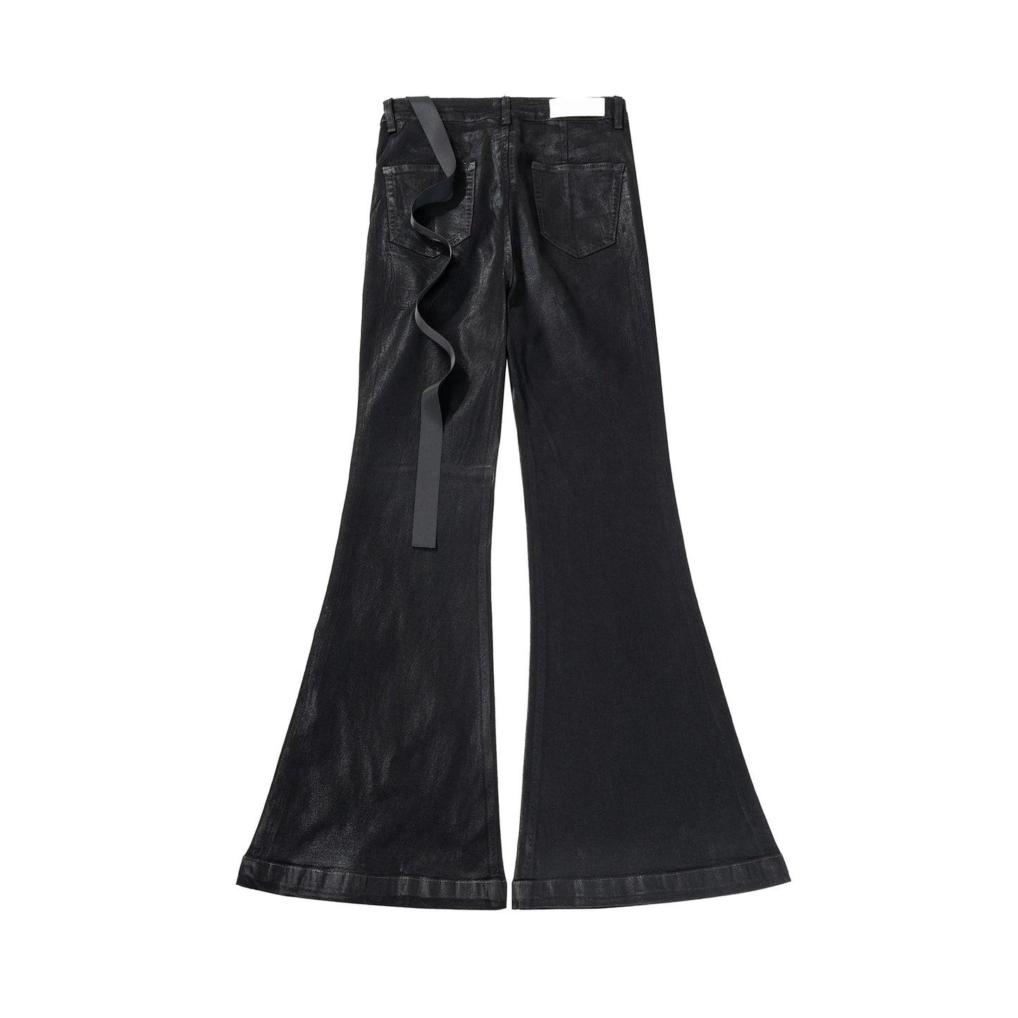 Jean Streetwear Noir Ciré Large Homme