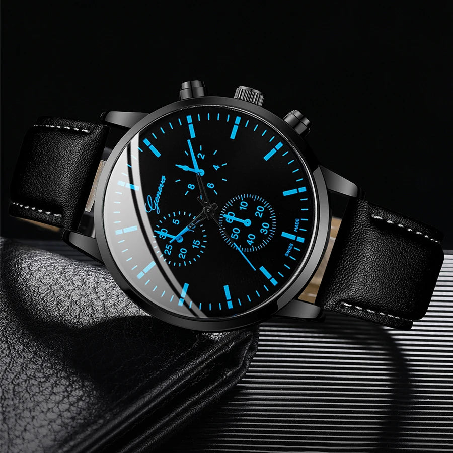 Set Montre + Bracelet + Collier Homme - Style Business Casual