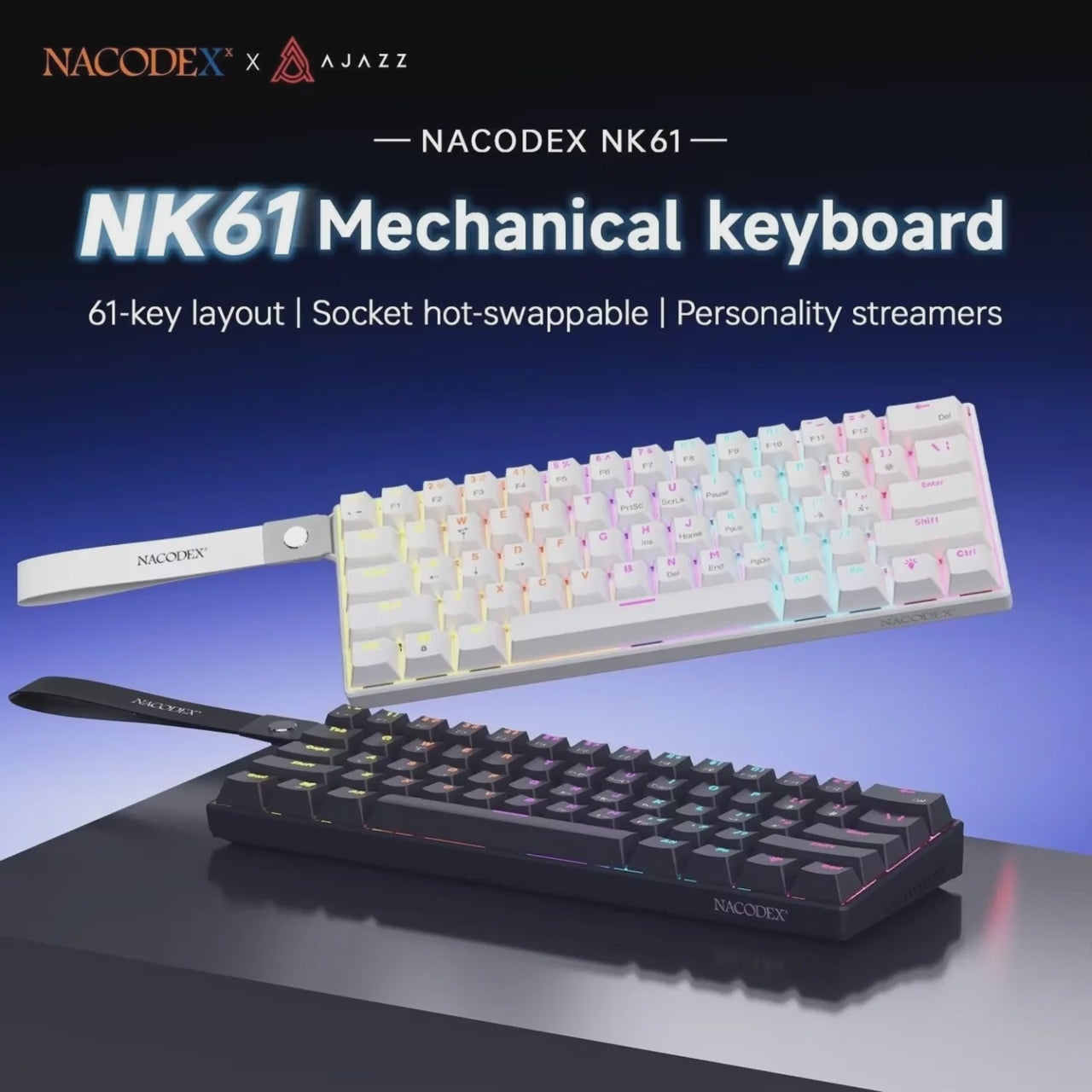 Clavier Mécanique Ajazz NK61 RGB - vidéo publicitaire
